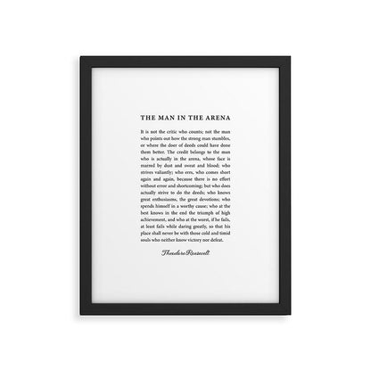 The Man In The Arena Framed Art Print Gallery Image 3