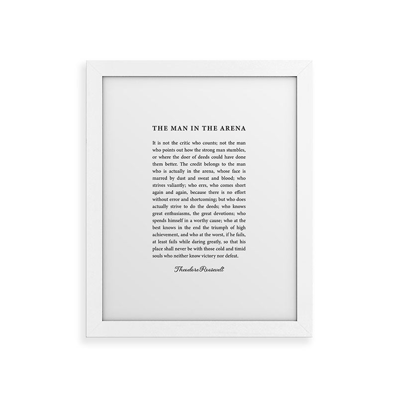 The Man In The Arena Framed Art Print Gallery Image 74