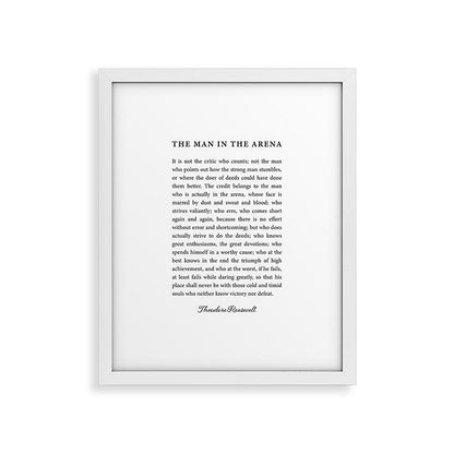 The Man In The Arena Framed Art Print Gallery Image 30