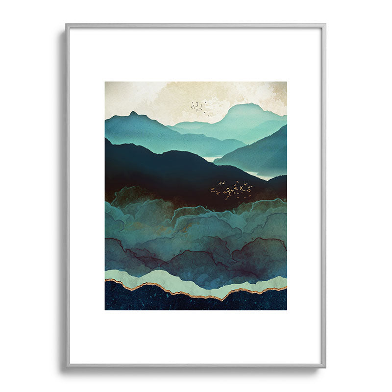 Indigo Mountains Framed Art Print Gallery Image 134