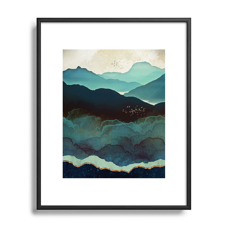 Indigo Mountains Framed Art Print Gallery Image 112