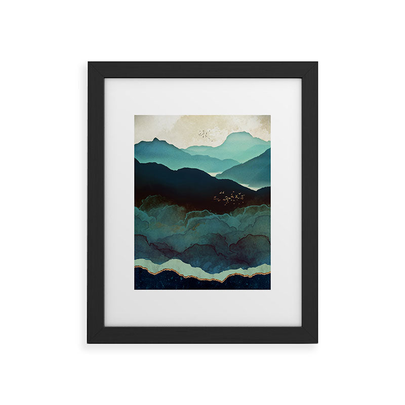 Indigo Mountains Framed Art Print Gallery Image 45