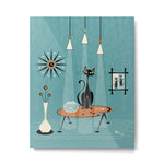 Mid Century Mishchief/ Cat Red Handed I Metal Print Gallery Image 1