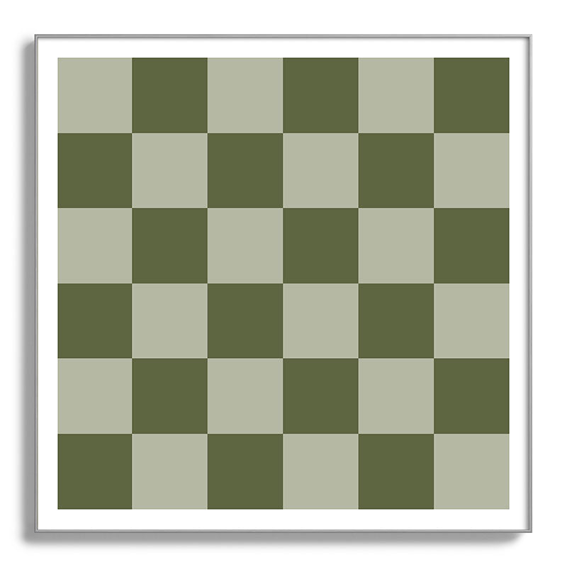 Checkered (Sage & Olive Green) Framed Art Print Gallery Image 41