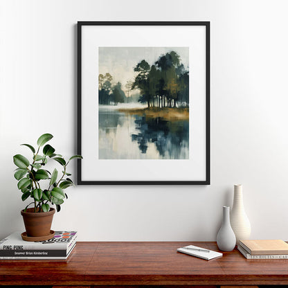 Country Lake II Framed Art Print Gallery Image 7