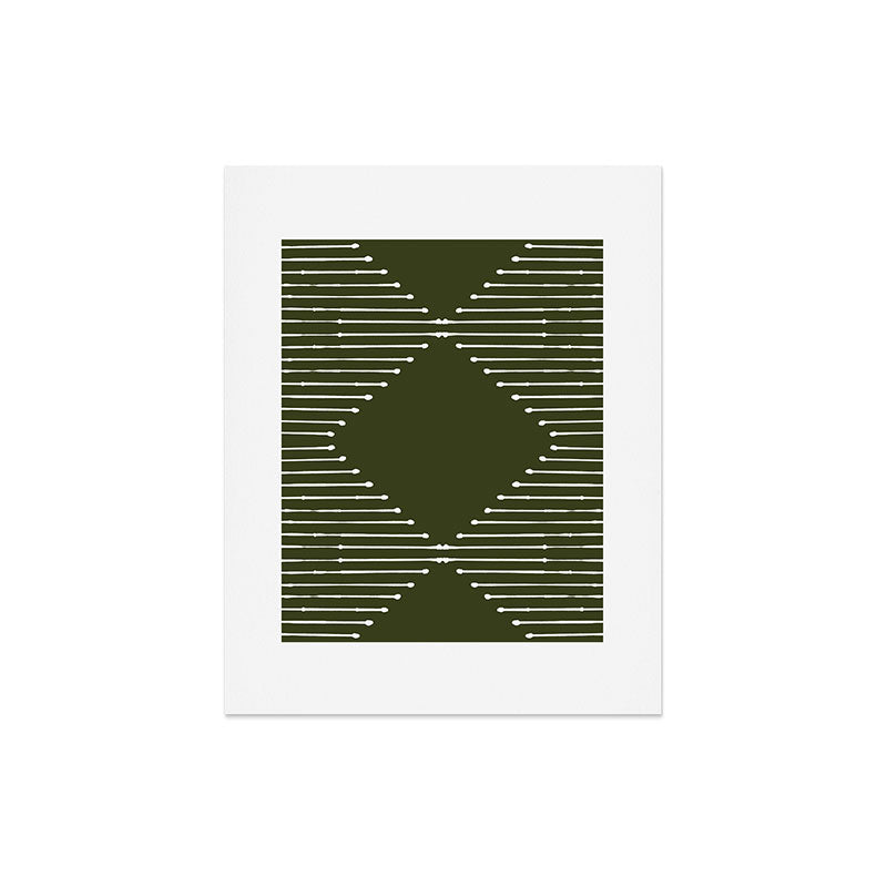 Geo (Olive Green) Art Print Gallery Image 3