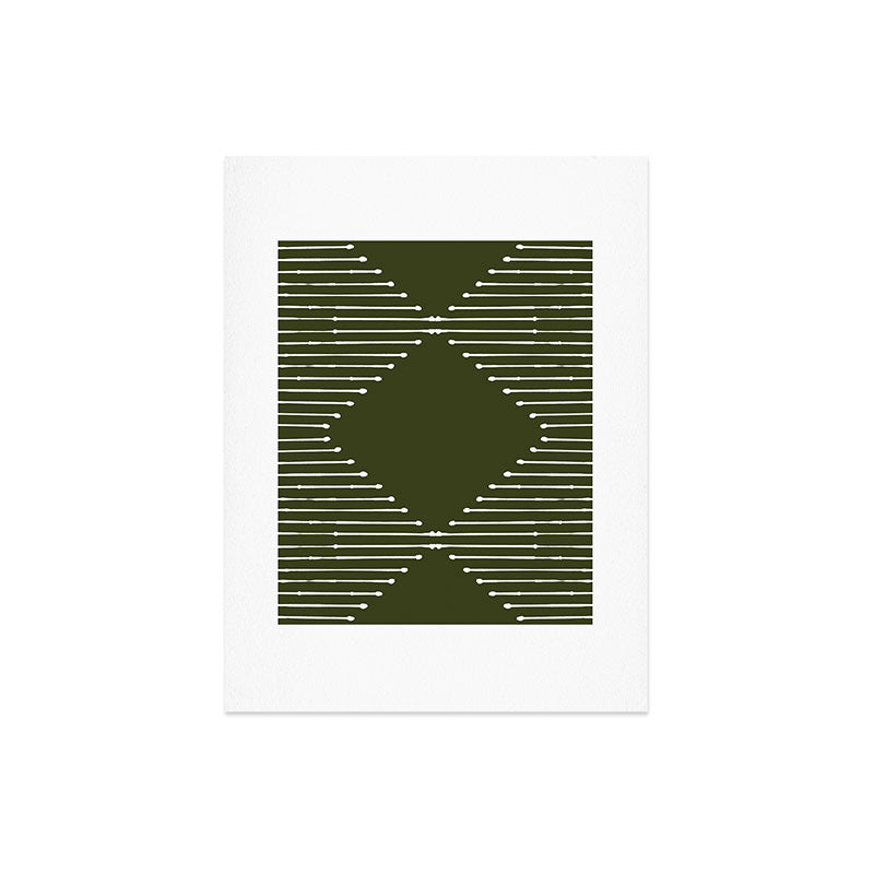 Geo (Olive Green) Art Print Gallery Image 4