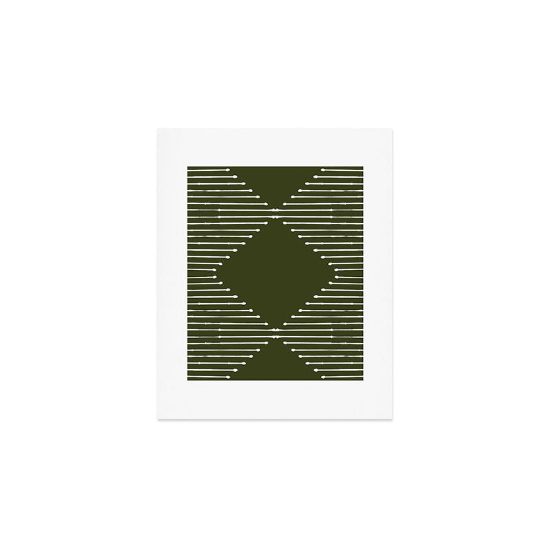 Geo (Olive Green) Art Print Gallery Image 1
