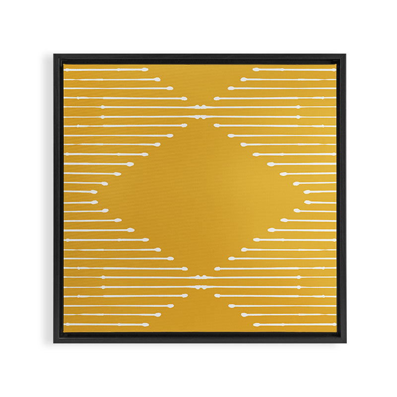 Geo (Yellow) Framed Canvas Print Gallery Image 1
