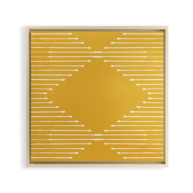Geo (Yellow) Framed Canvas Print Gallery Image 7