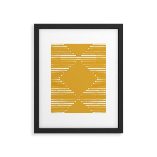 Geo (Yellow) Framed Art Print Gallery Image 1