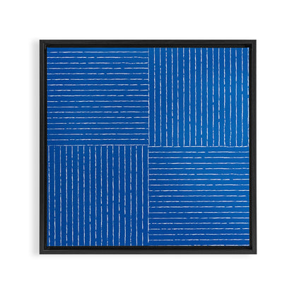 Lines III (Sapphire Blue) Framed Canvas Print Gallery Image 3