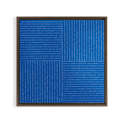 Lines III (Sapphire Blue) Framed Canvas Print Gallery Image 6