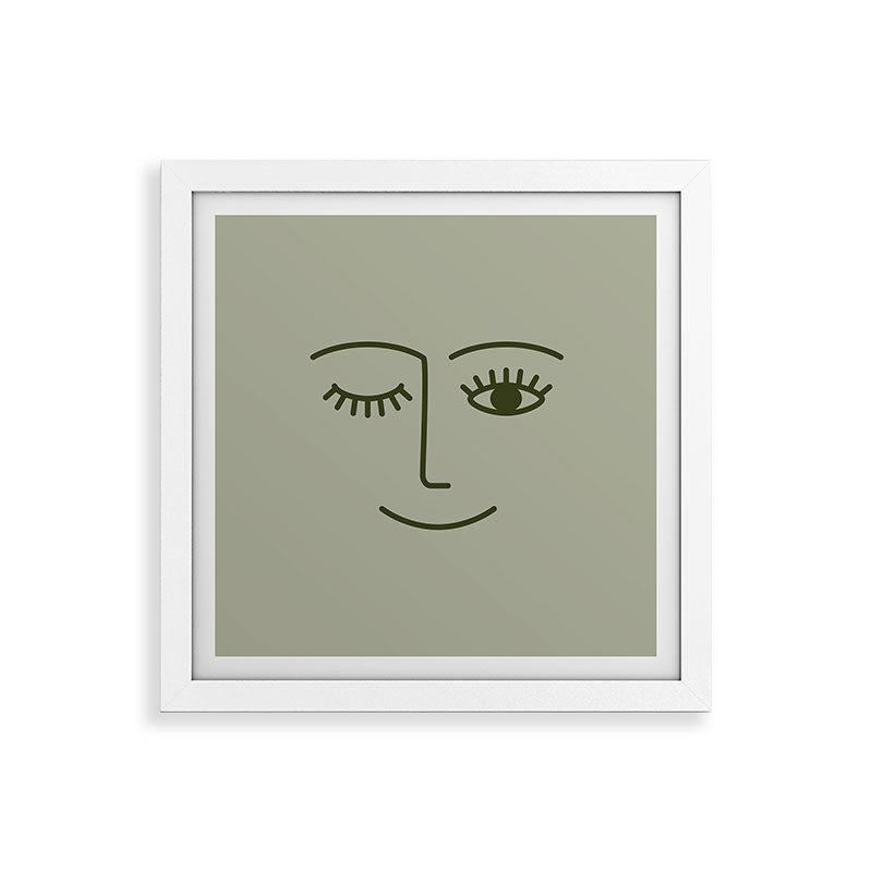 Wink (Green) Framed Art Print Gallery Image 23