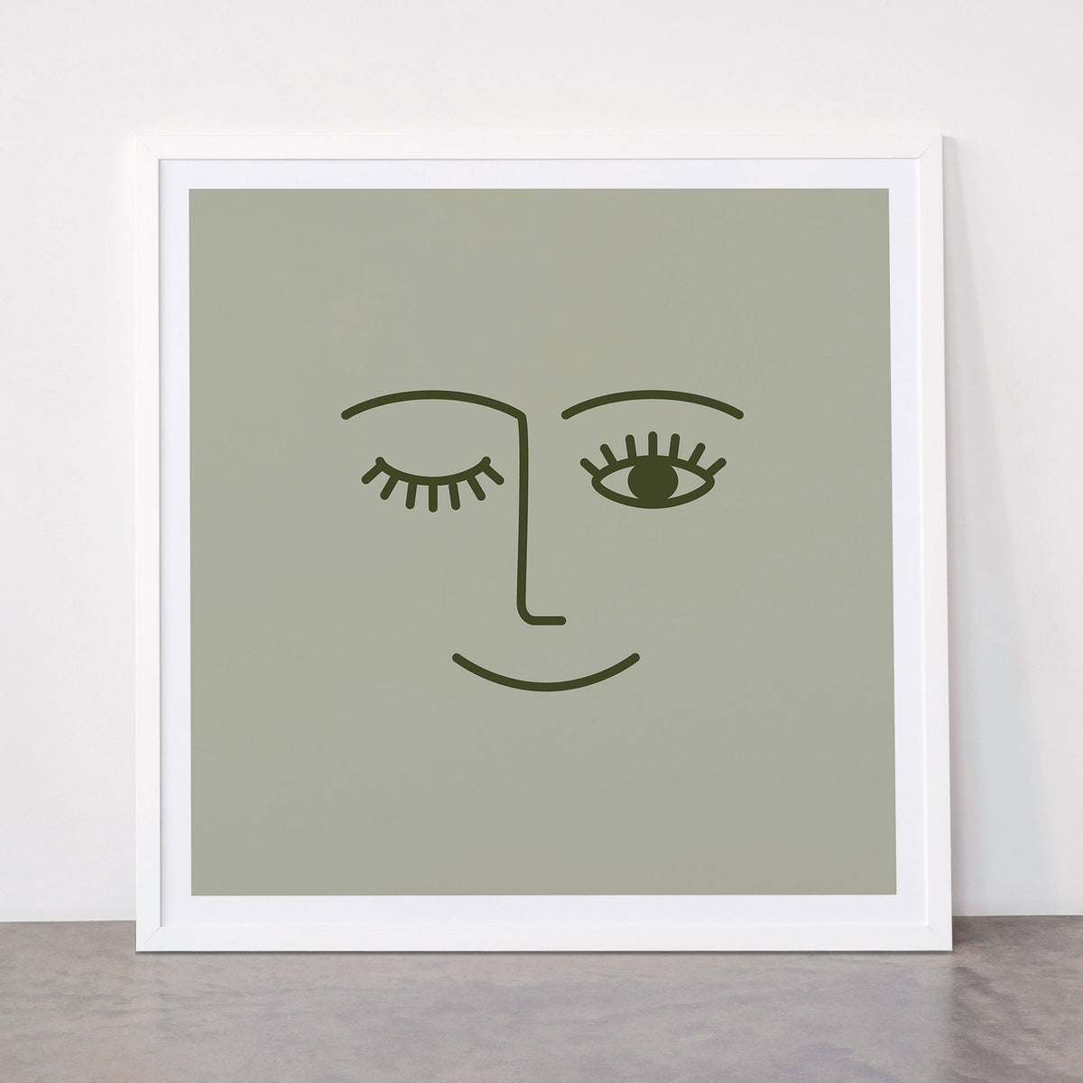Wink (Green) Framed Art Print Gallery Image 24