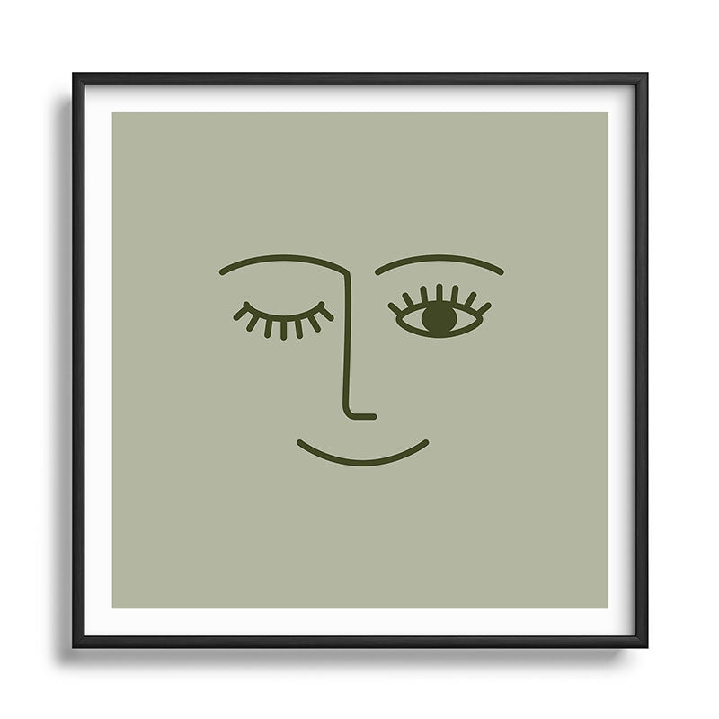 Wink (Green) Framed Art Print Gallery Image 33