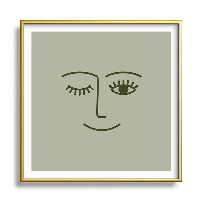 Wink (Green) Framed Art Print Gallery Image 36