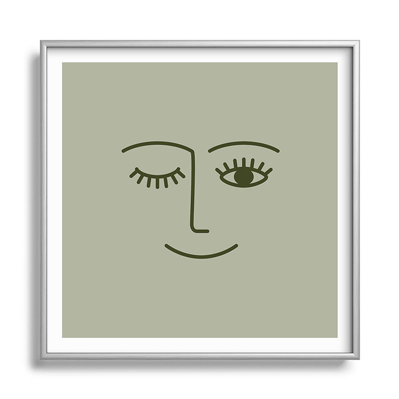 Wink (Green) Framed Art Print Gallery Image 39