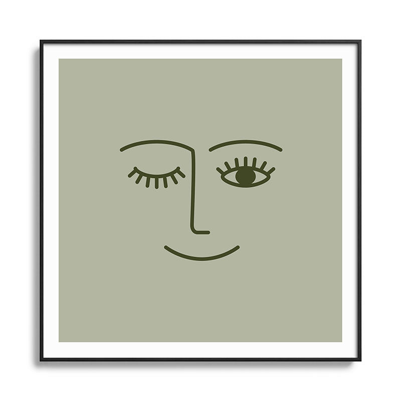 Wink (Green) Framed Art Print Gallery Image 34