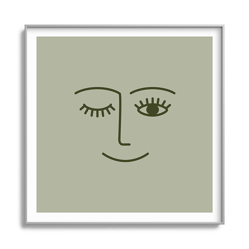 Wink (Green) Framed Art Print Gallery Image 40