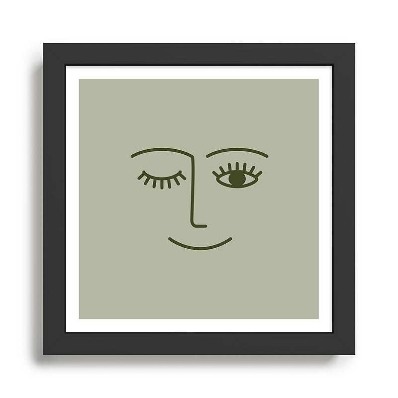Wink (Green) Framed Art Print Gallery Image 1
