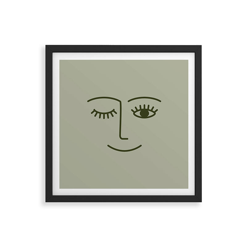 Wink (Green) Framed Art Print Gallery Image 2