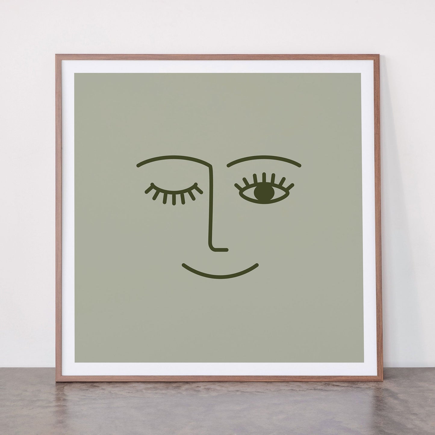 Wink (Green) Framed Art Print Gallery Image 6