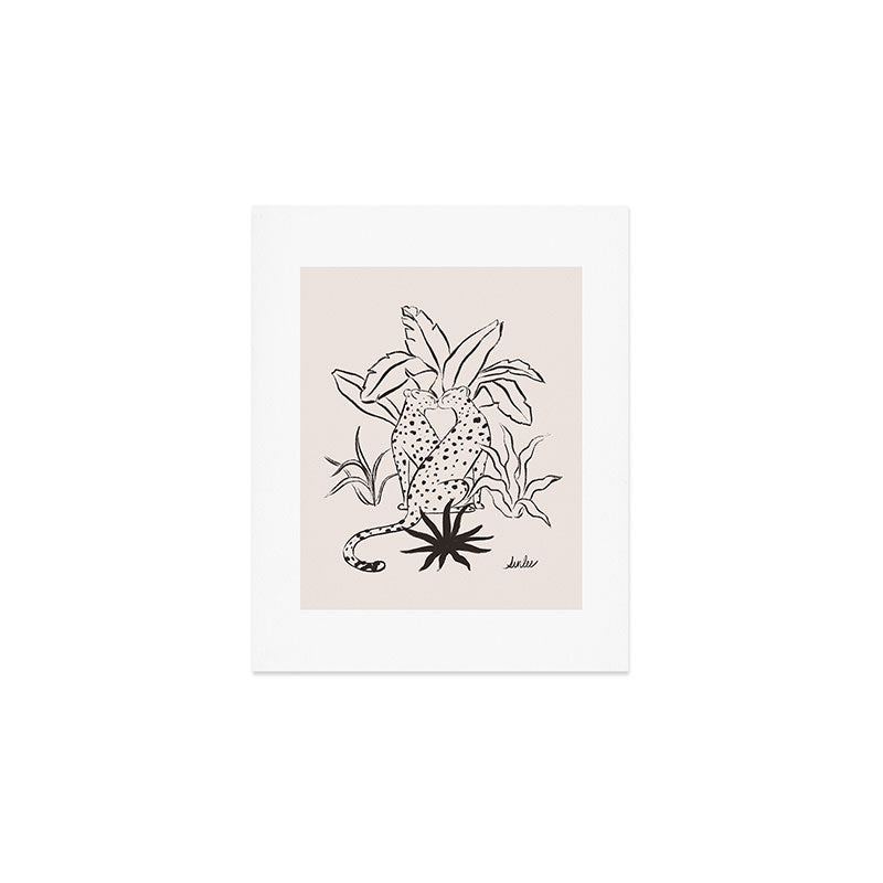 Cheetah Crush lines Art Print Gallery Image 1