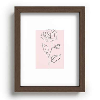 Botanical Line Art, Line Rose, Pink Wall Art, Minimalist Modern Art by Synplus Framed Art Print Gallery Image 63