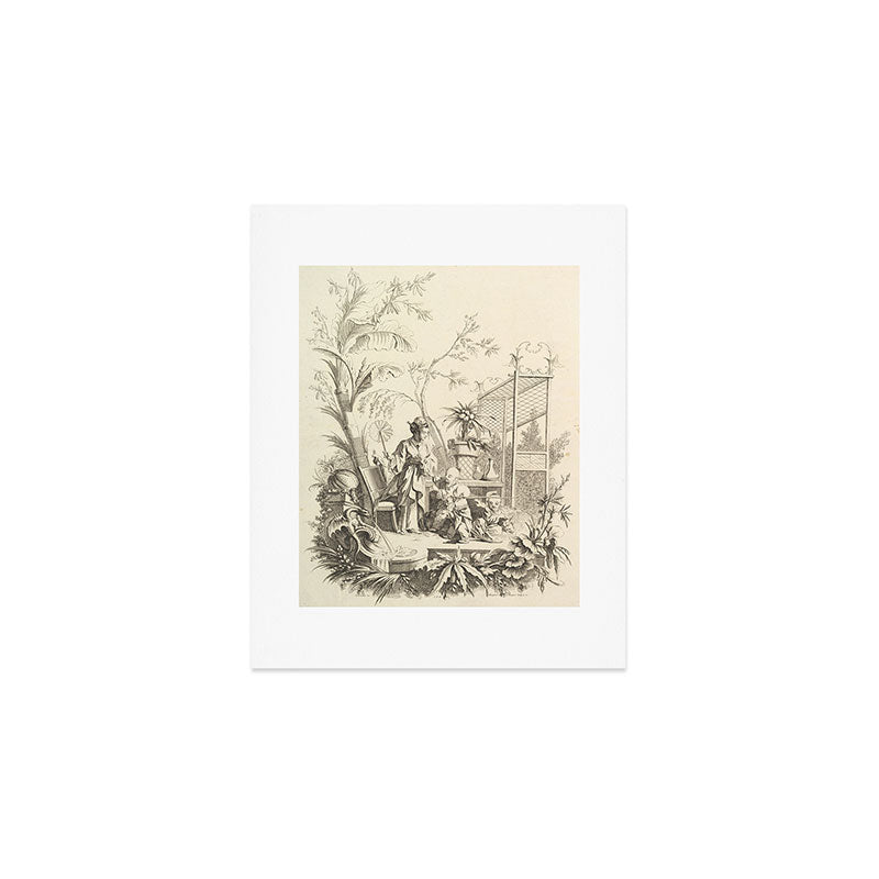 Grisaille Chinoiserie Art Print Gallery Image 1