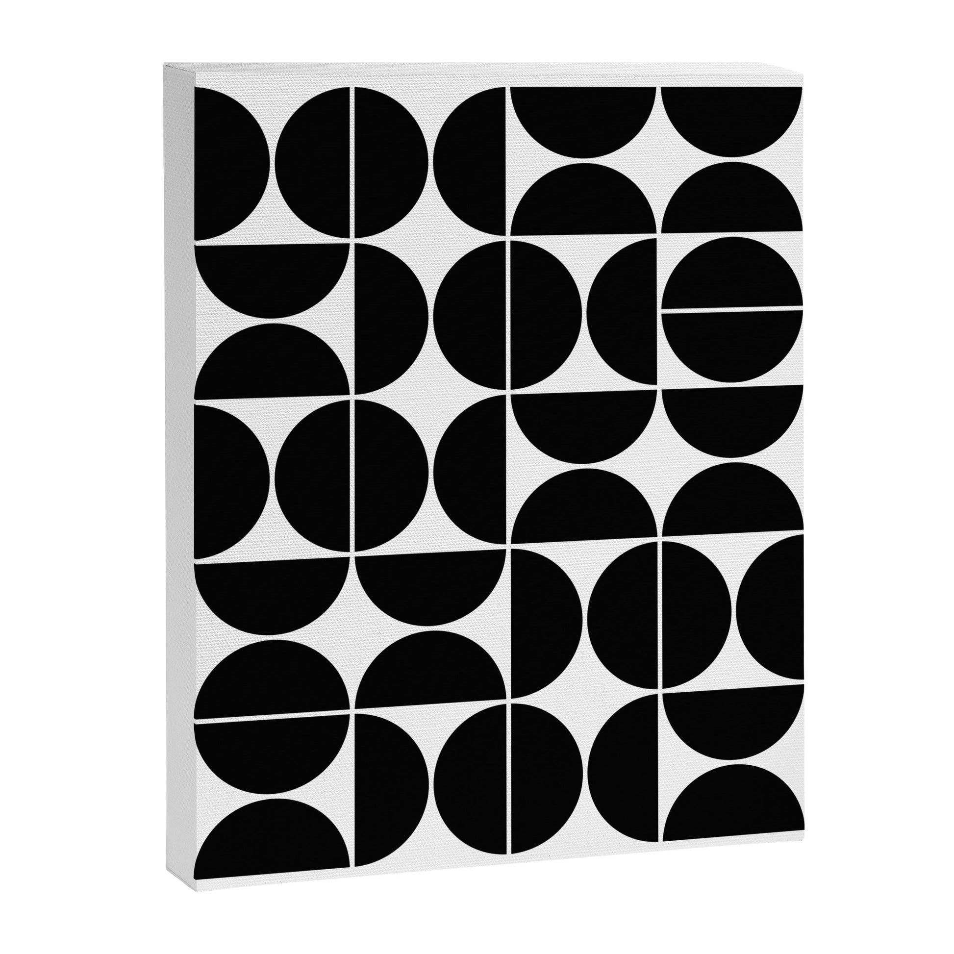 Mid Century Modern Geometric 04 Black Canvas Print Gallery Image 5