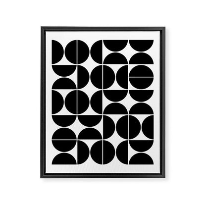 Mid Century Modern Geometric 04 Black Framed Canvas Print Gallery Image 2