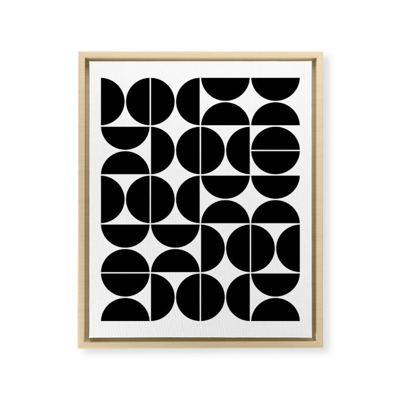 Mid Century Modern Geometric 04 Black Framed Canvas Print Gallery Image 15