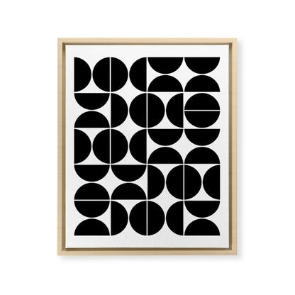 Mid Century Modern Geometric 04 Black Framed Canvas Print Gallery Image 15