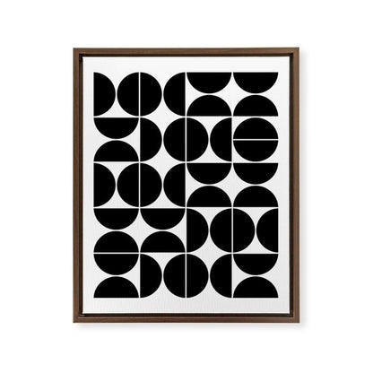 Mid Century Modern Geometric 04 Black Framed Canvas Print Gallery Image 11