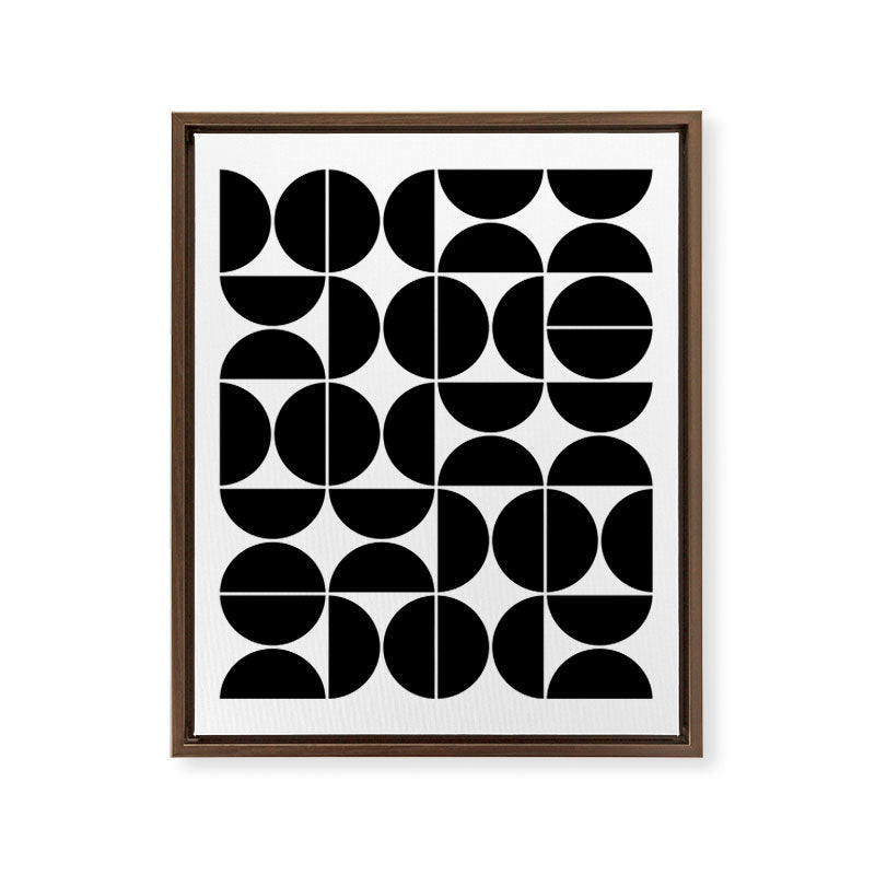 Mid Century Modern Geometric 04 Black Framed Canvas Print Gallery Image 8
