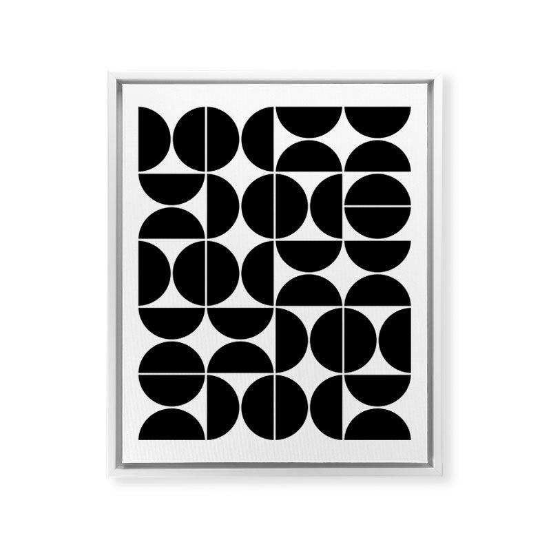 Mid Century Modern Geometric 04 Black Framed Canvas Print Gallery Image 24