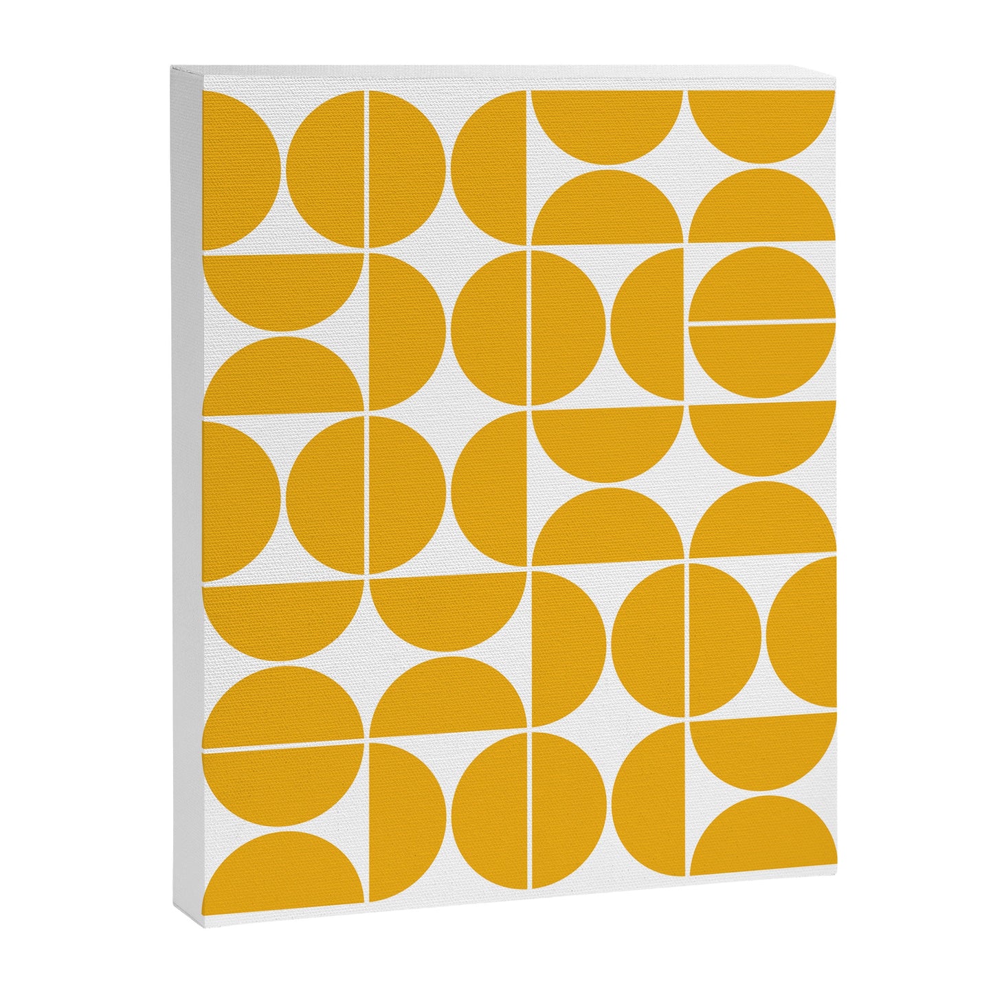 Mid Century Modern Geometric 04 Yellow Canvas Print Gallery Image 3