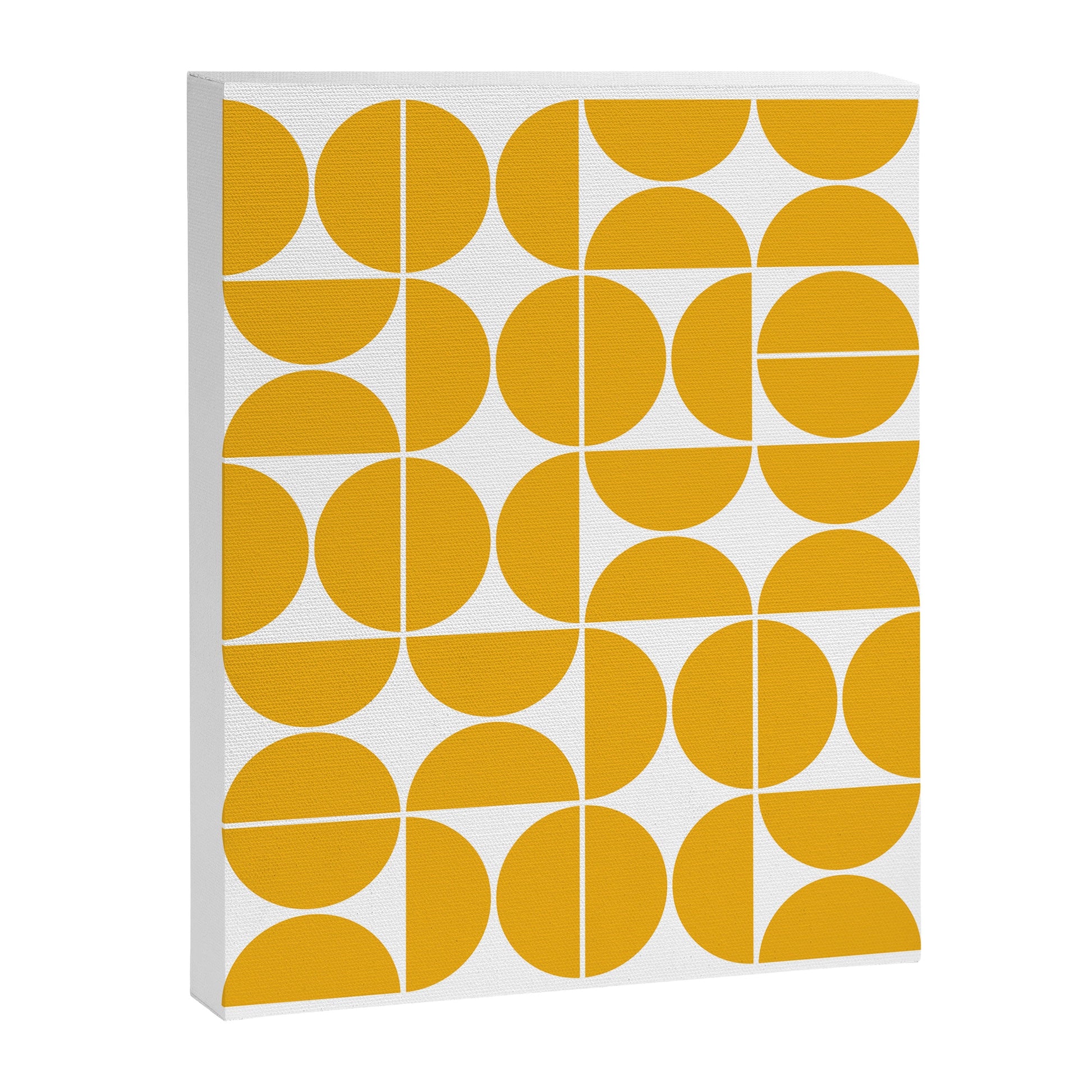 Mid Century Modern Geometric 04 Yellow Canvas Print Gallery Image 5