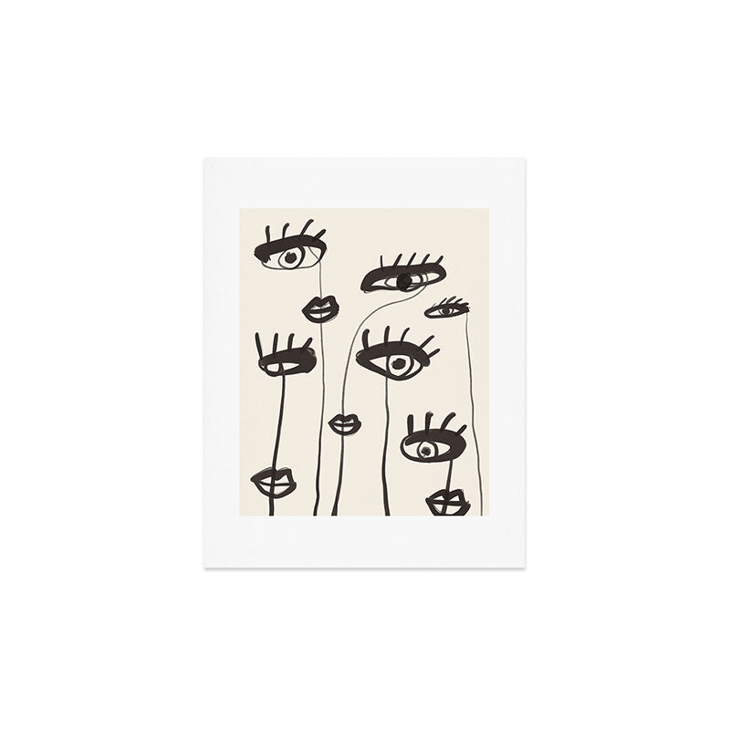 Abstract line art eyes 2 Art Print Gallery Image 2