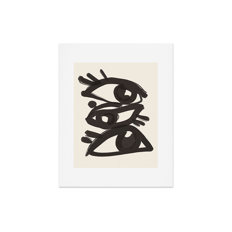 Abstract line art eyes 3 Art Print Gallery Image 5