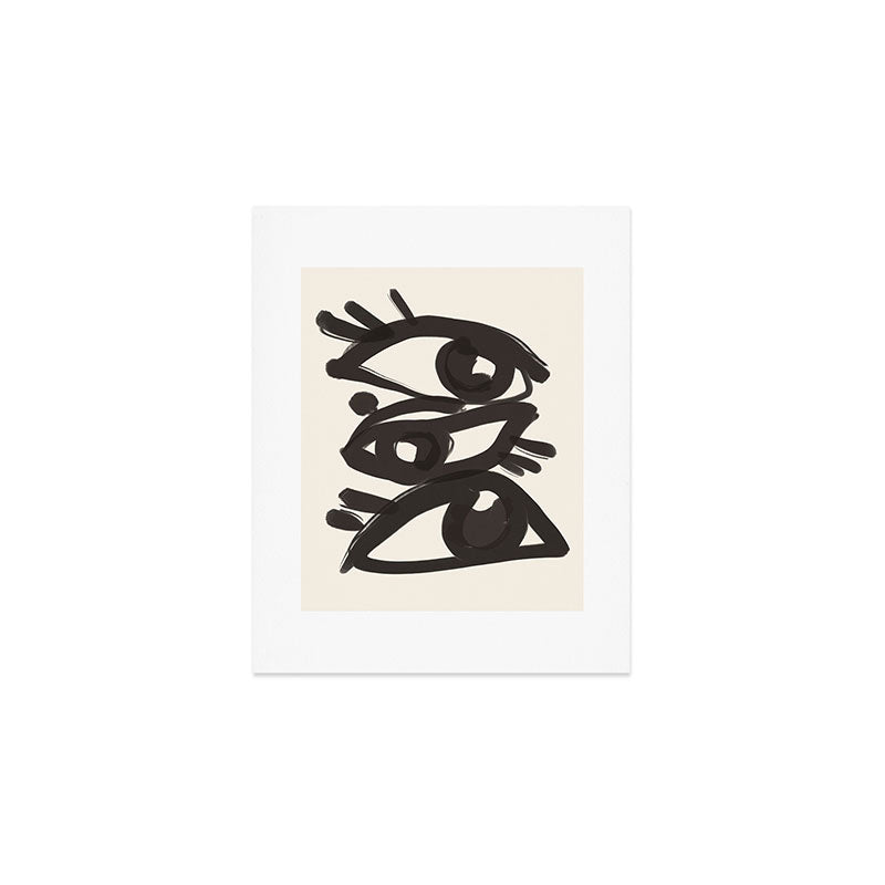 Abstract line art eyes 3 Art Print Gallery Image 1