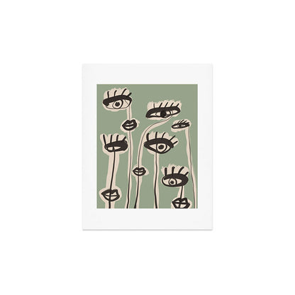 Abstract line art eyes 7 Art Print Gallery Image 3