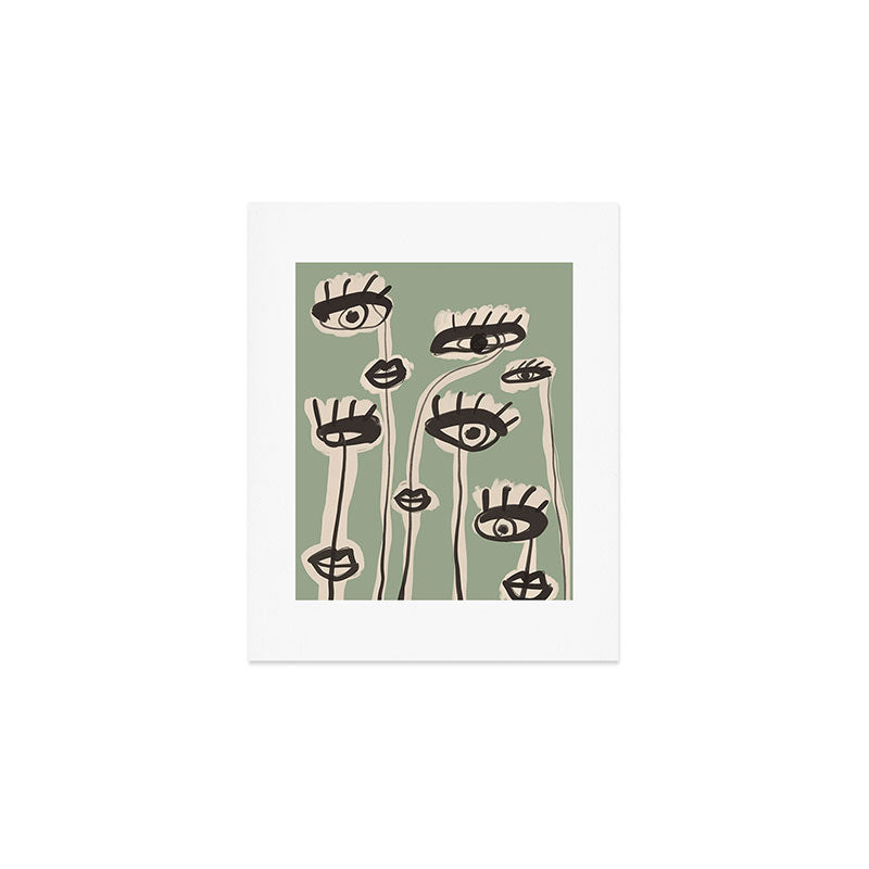 Abstract line art eyes 7 Art Print Gallery Image 1