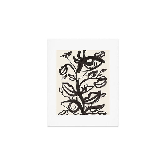 Abstract line art eyes Art Print Gallery Image 1