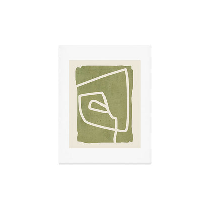 abstract minimal 57 Green Art Print Gallery Image 2