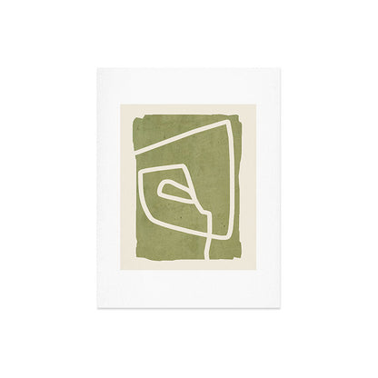 abstract minimal 57 Green Art Print Gallery Image 6