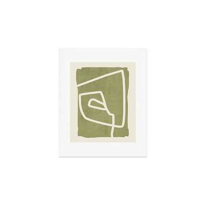 abstract minimal 57 Green Art Print Gallery Image 1