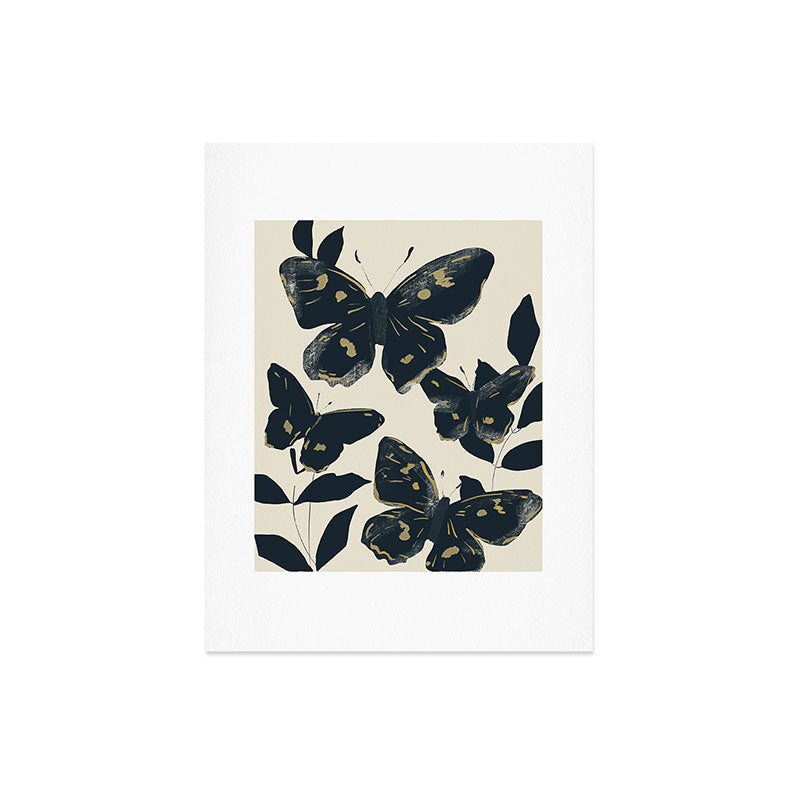 Black Butterflies Art Print Gallery Image 6
