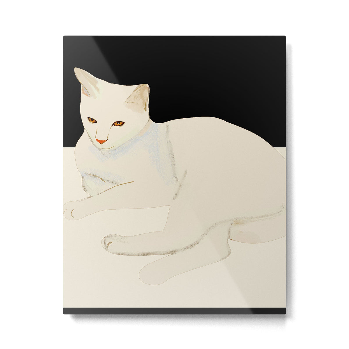 Minimal Abstract Art Cat 6 Metal Print Gallery Image 6